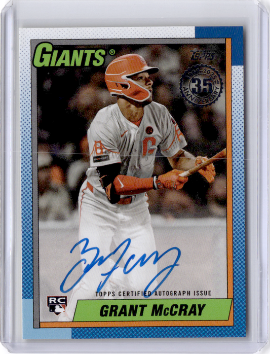 Grant McCray - 2025 Topps Series 2 - 1990 Insert Auto (RC) #90B2-GM - Giants