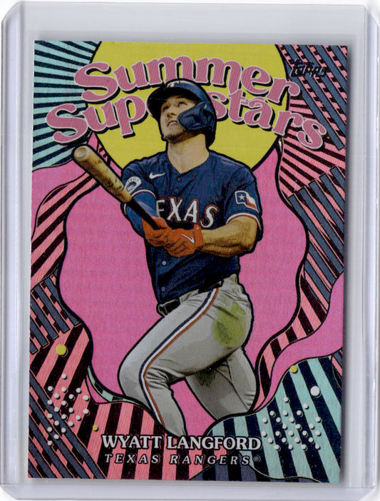 Wyatt Langford - 2025 Topps Series 2 #SS-50 - Pink - Rangers